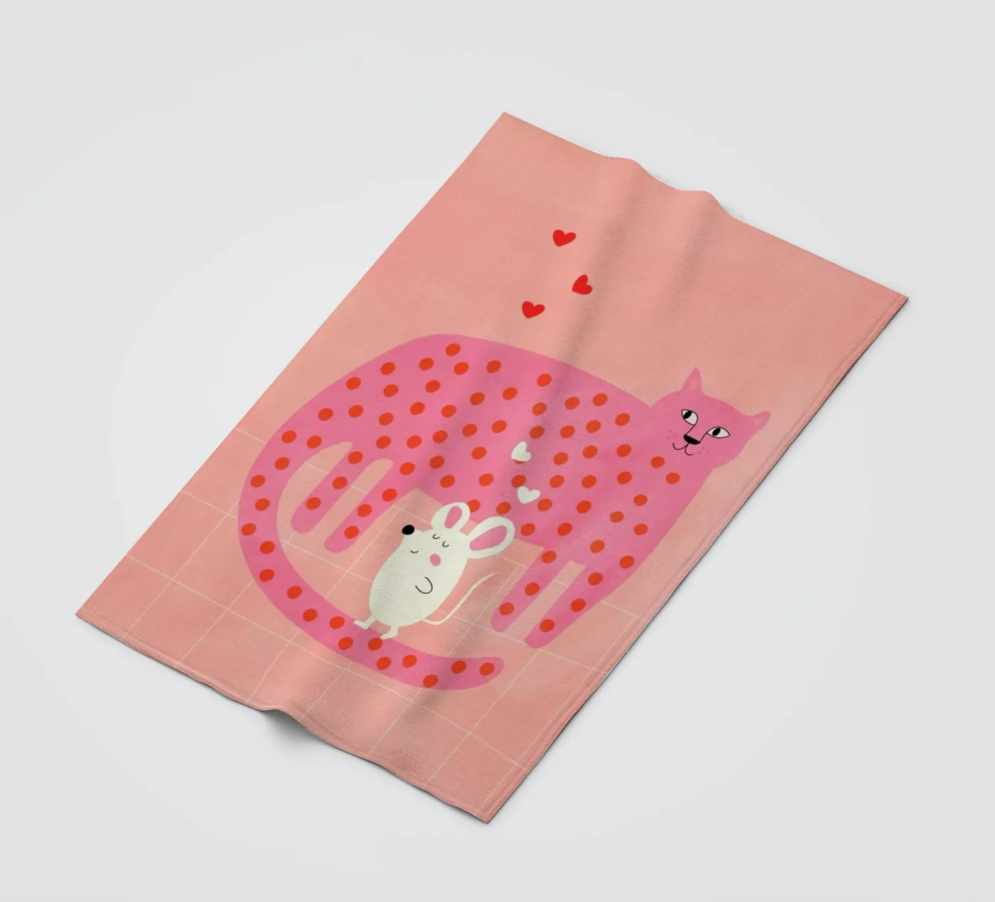 Cat and Mouse Fleecedecke von Little Flourishes