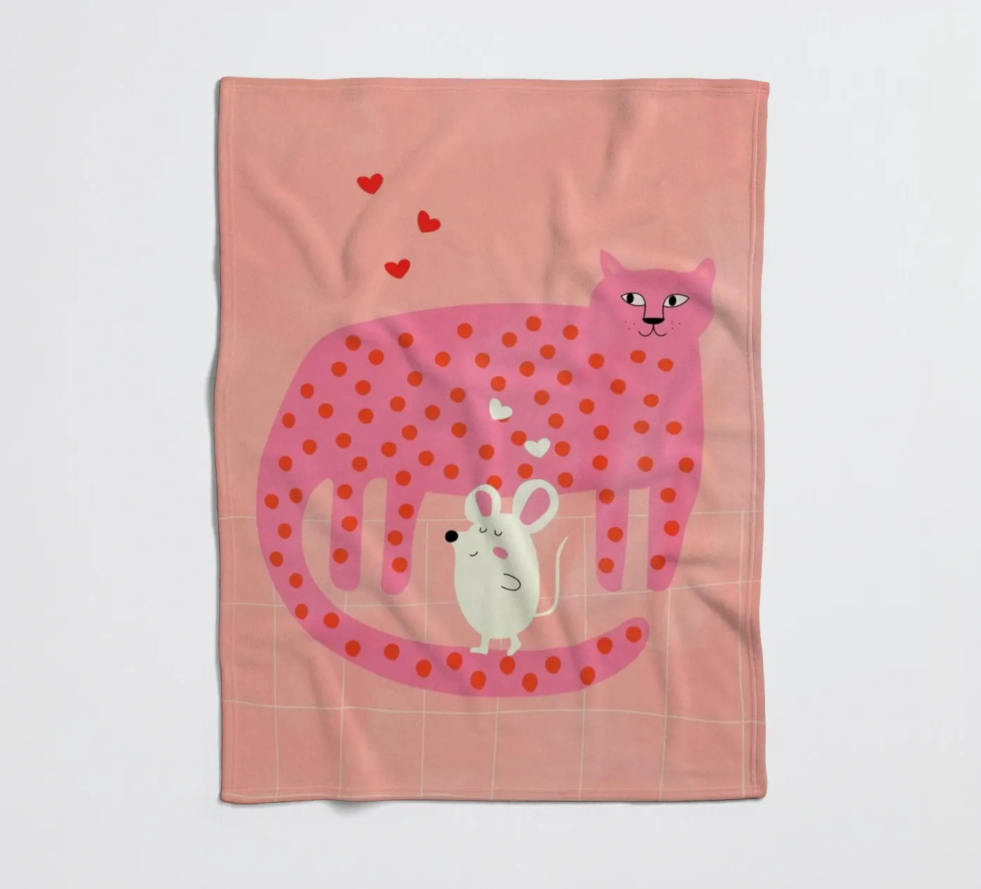 Cat and Mouse Fleecedecke von Little Flourishes