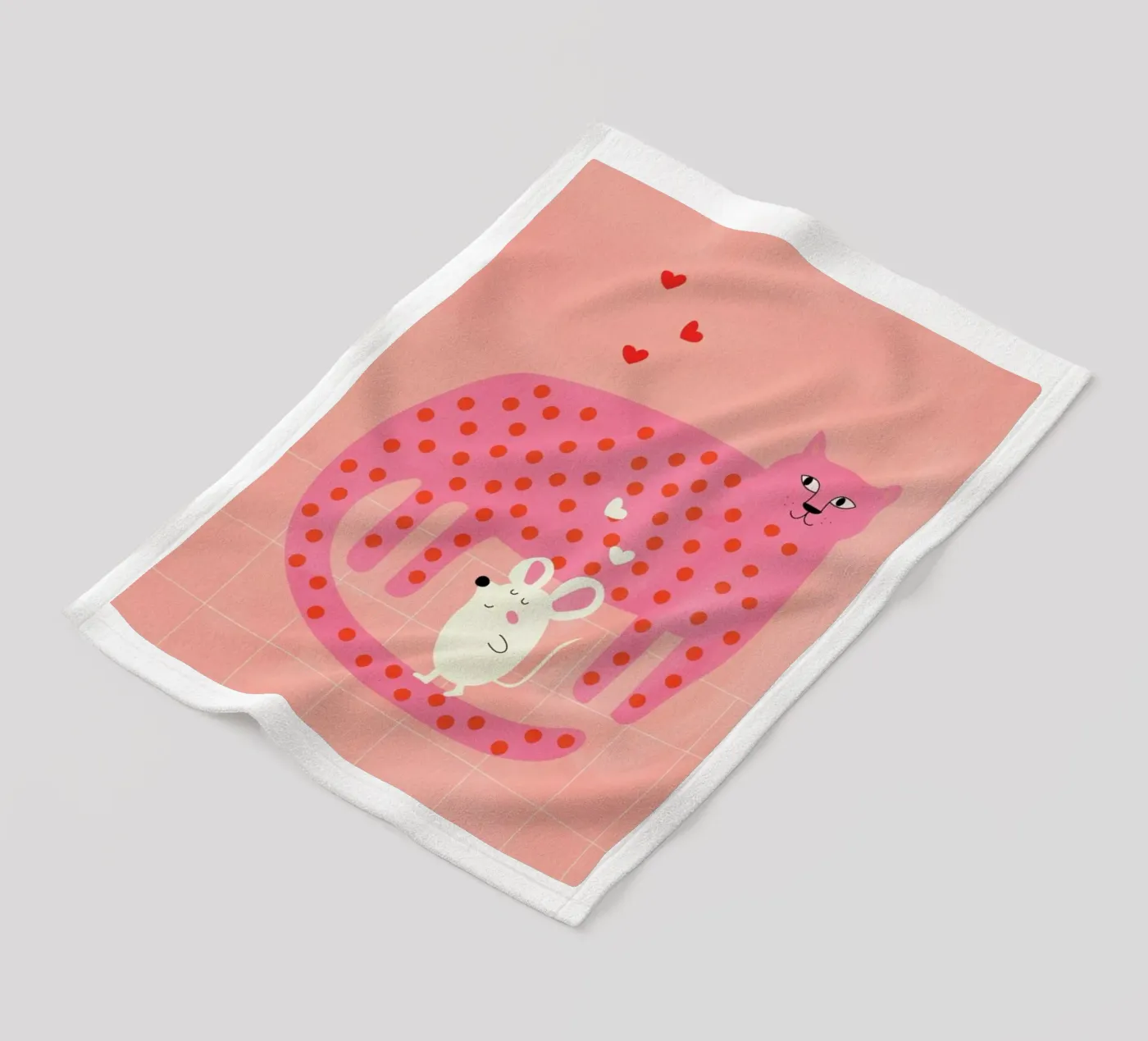 Cat and Mouse Fleecedecke von Little Flourishes