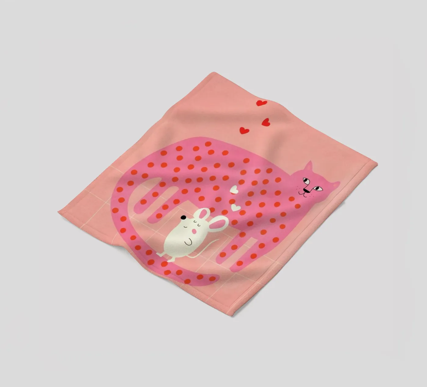 Cat and Mouse Fleecedecke von Little Flourishes