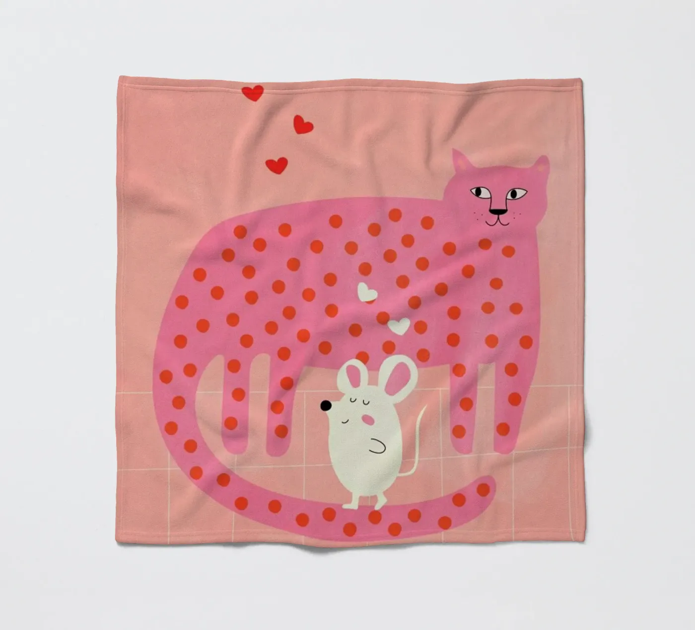 Cat and Mouse Fleecedecke von Little Flourishes