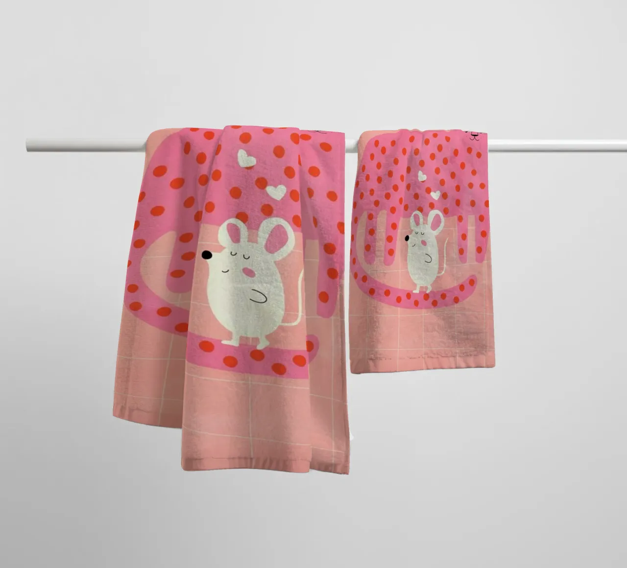 Cat and Mouse asciugamano da bagno da Little Flourishes
