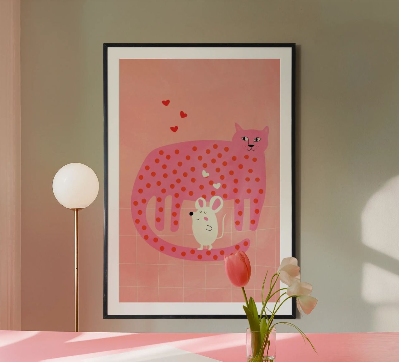 Cat and Mouse poster de Little Flourishes