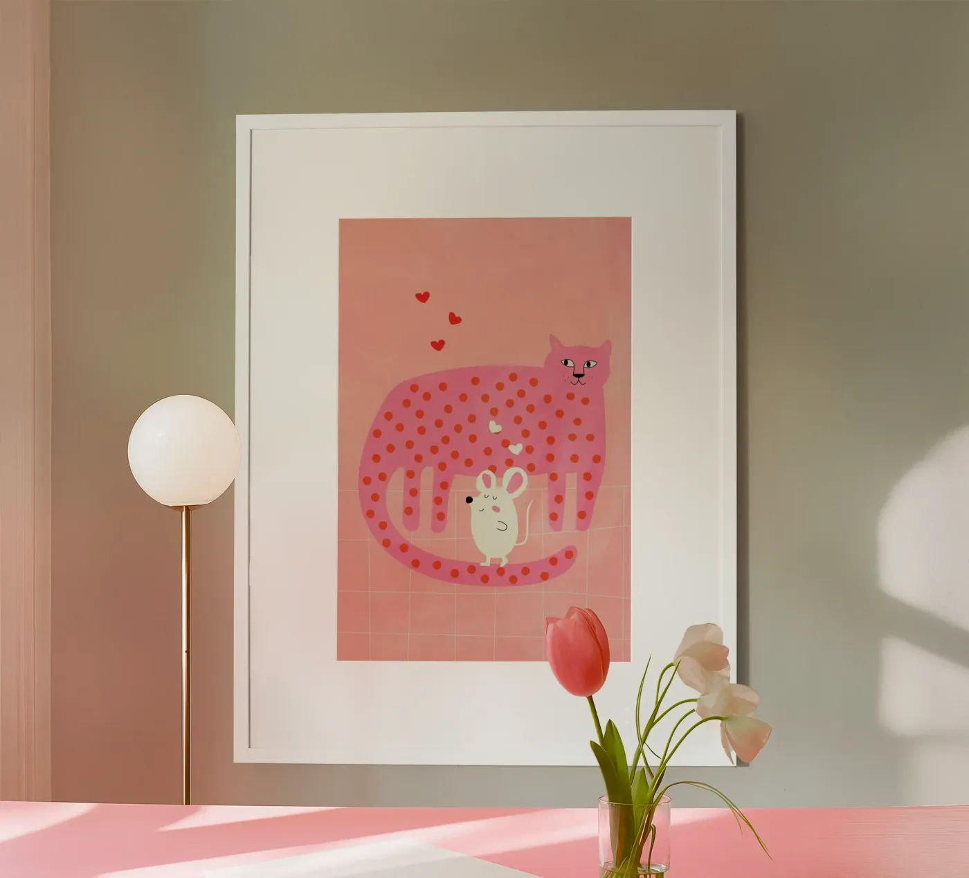 Cat and Mouse poster by Little Flourishes