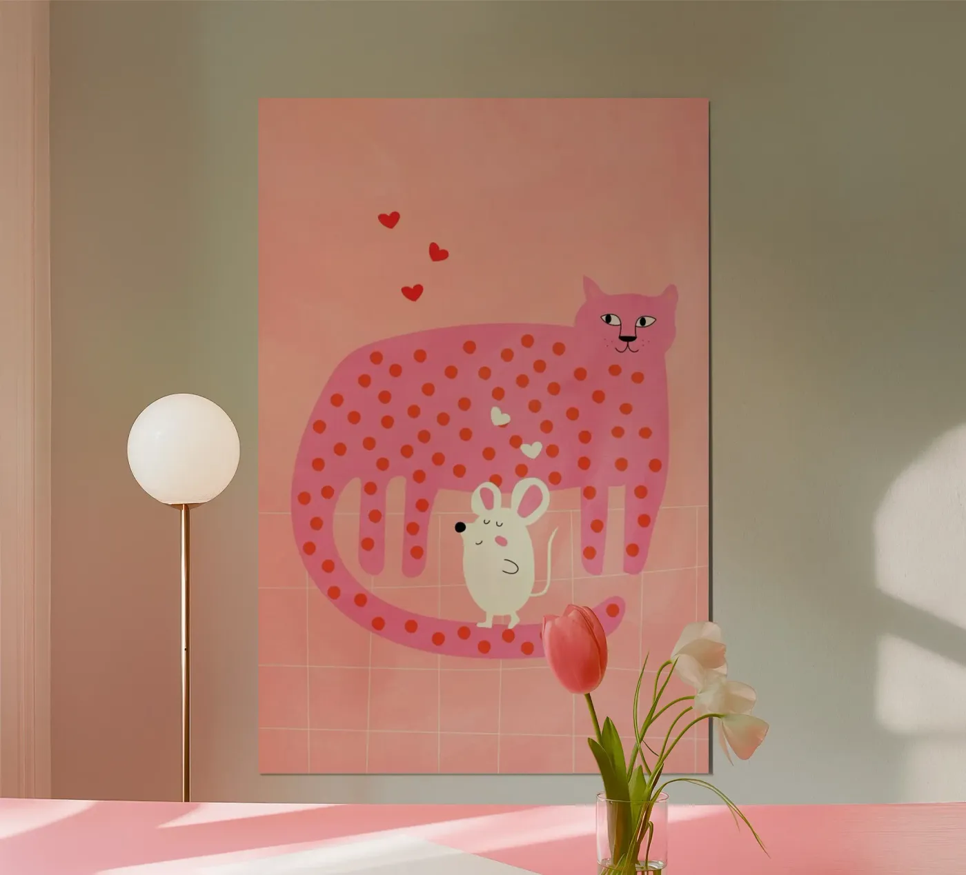 Cat and Mouse poster by Little Flourishes