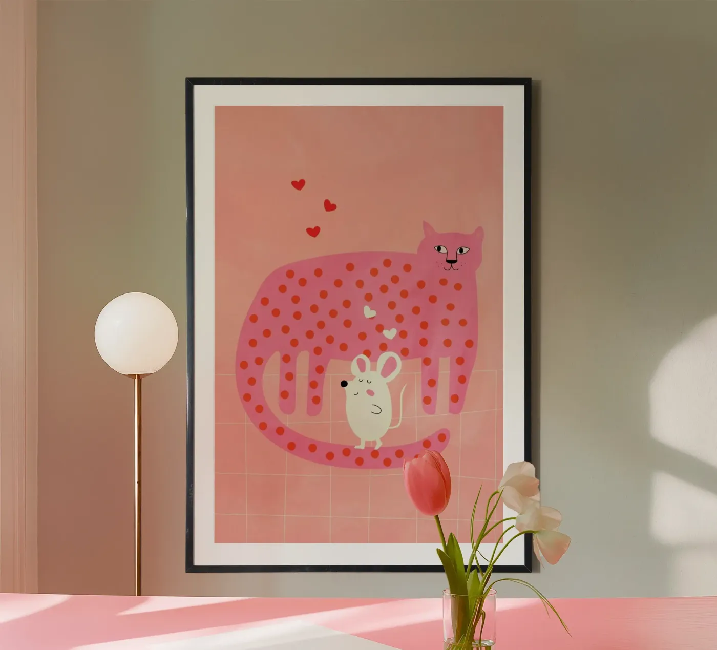 Cat and Mouse poster by Little Flourishes