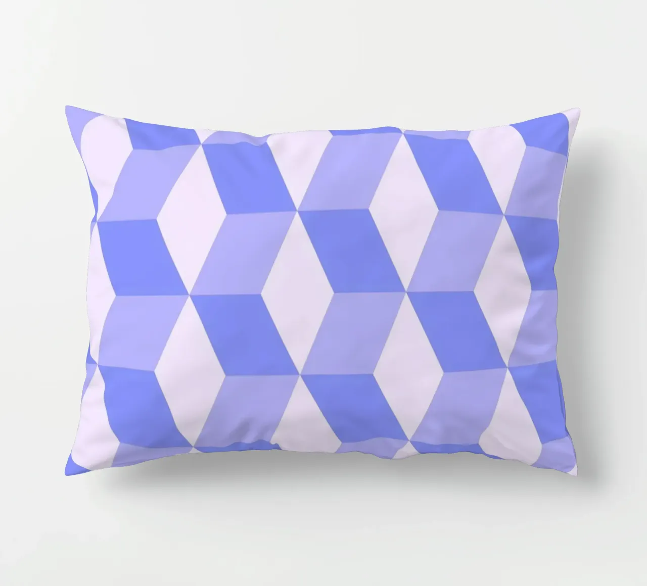 Stampa geometrica 3D a forma di cubo in viola cuscino da NorwesClub