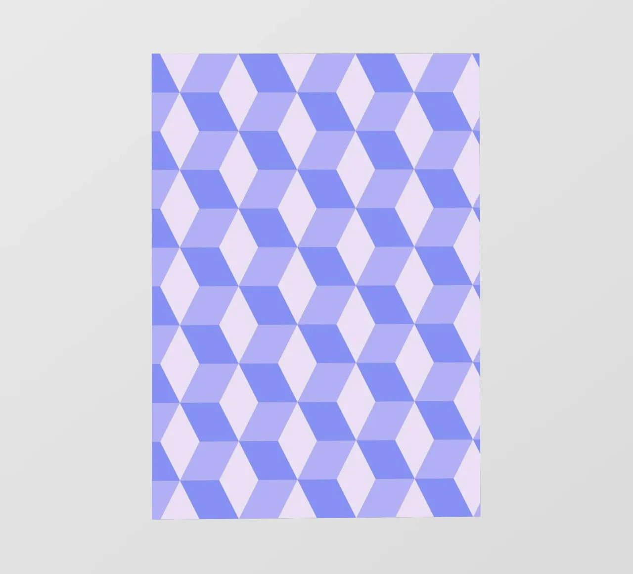 Motif géométrique 3D en forme de cube imprimé en violet papier peint photo de NorwesClub