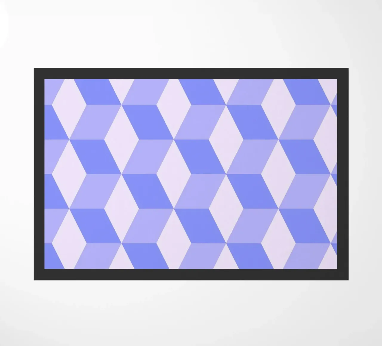 Stampa geometrica 3D a forma di cubo in viola zerbino da NorwesClub