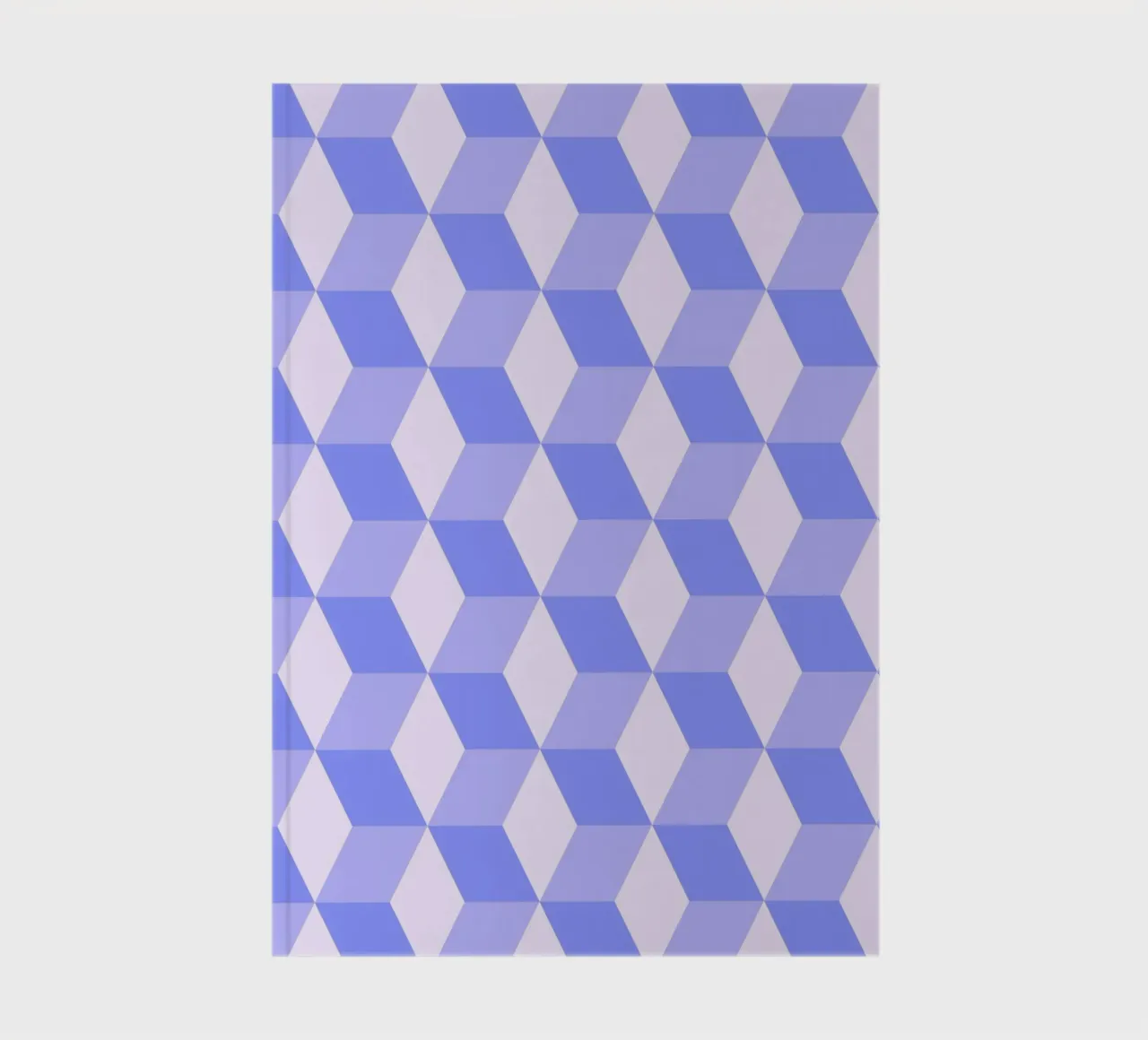 Geometric 3D Cube Pattern Purple Print notebook by NorwesClub