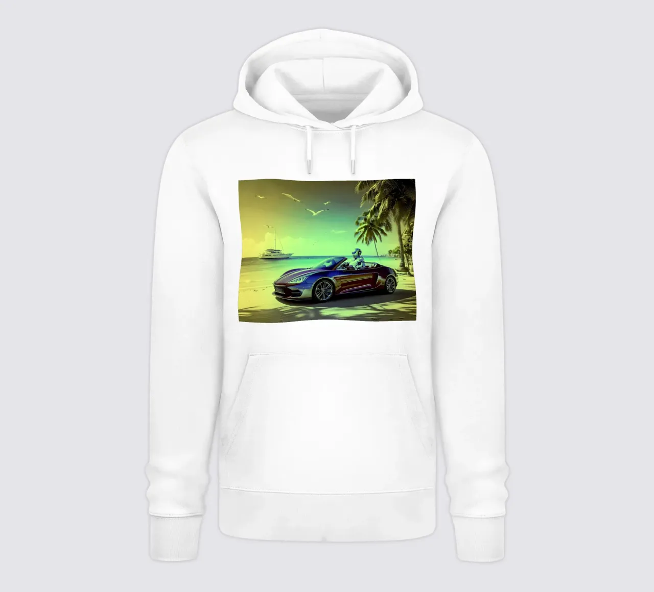 ROBOT AU VOLANT. Jaune. sudadera con capucha de Thierry vobmann photography