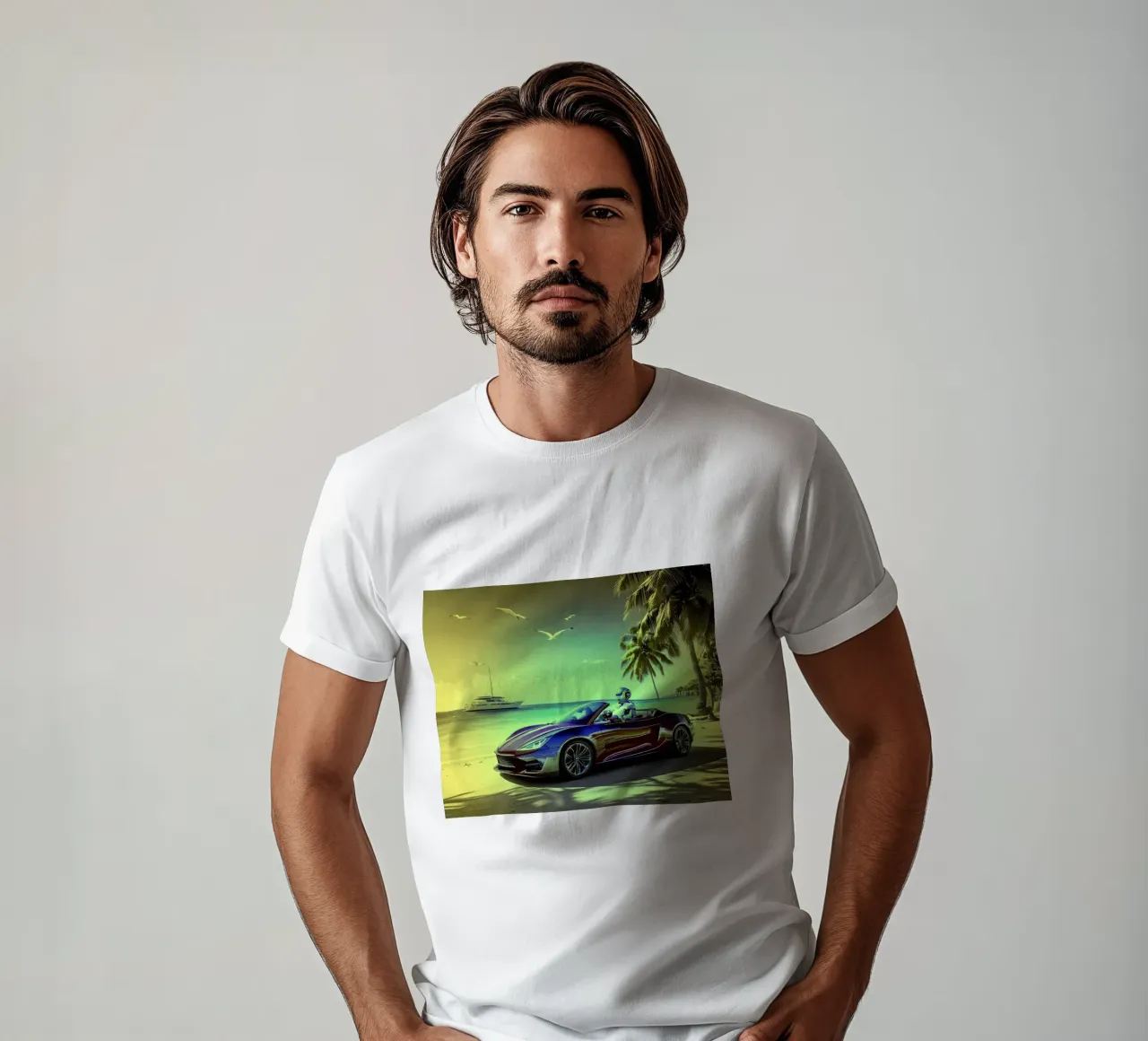 ROBOT AU VOLANT. Jaune. t-shirt da Thierry vobmann photography