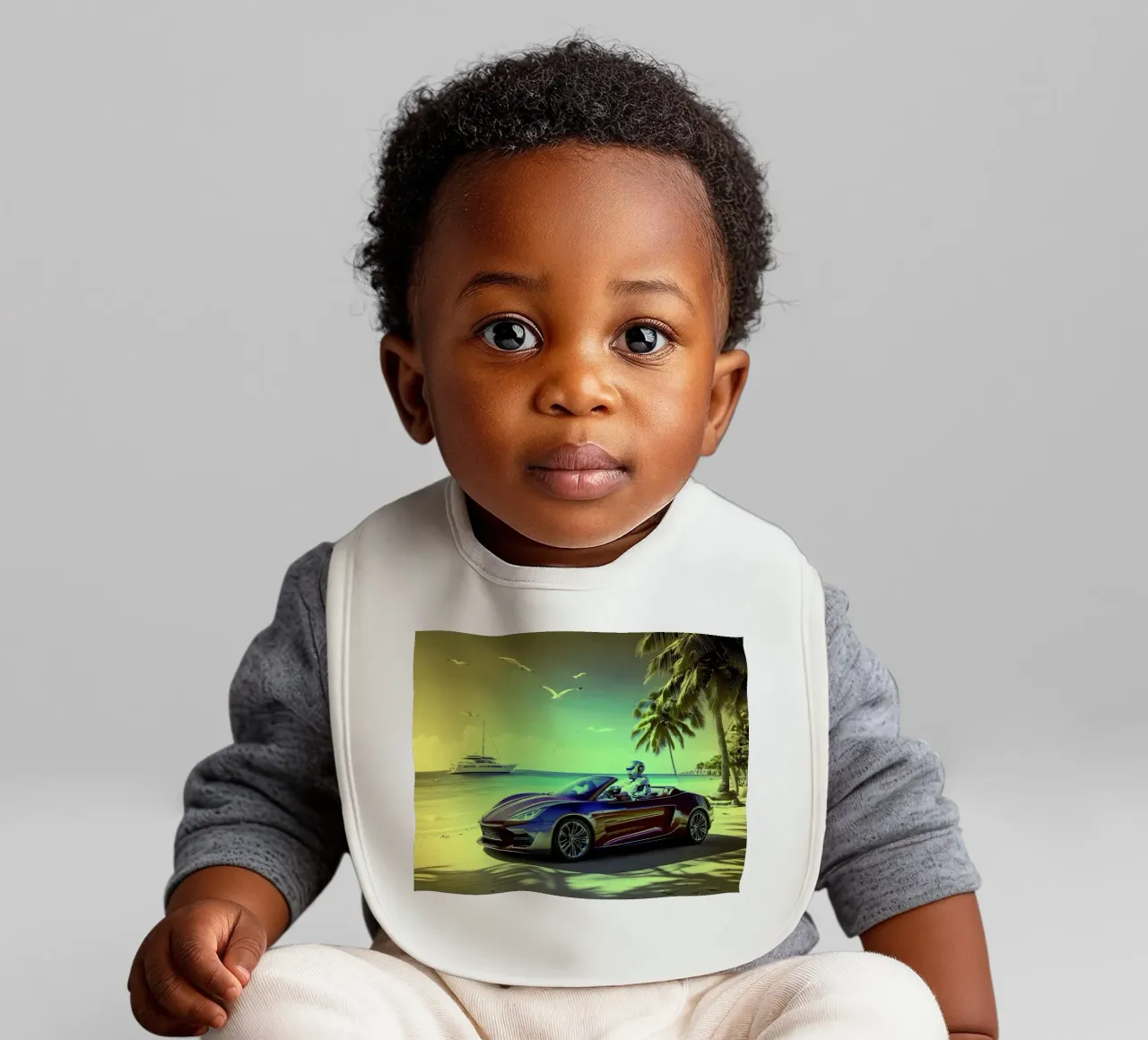 ROBOT AU VOLANT. Jaune. Babylätzchen von Thierry vobmann photography