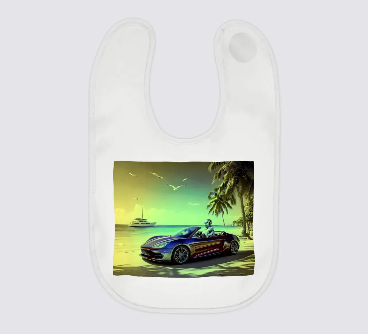 ROBOT AU VOLANT. Jaune. Babylätzchen von Thierry vobmann photography