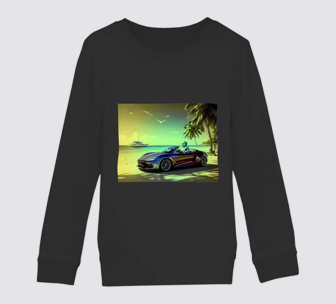 ROBOT AU VOLANT. Jaune. felpa bambino da Thierry vobmann photography