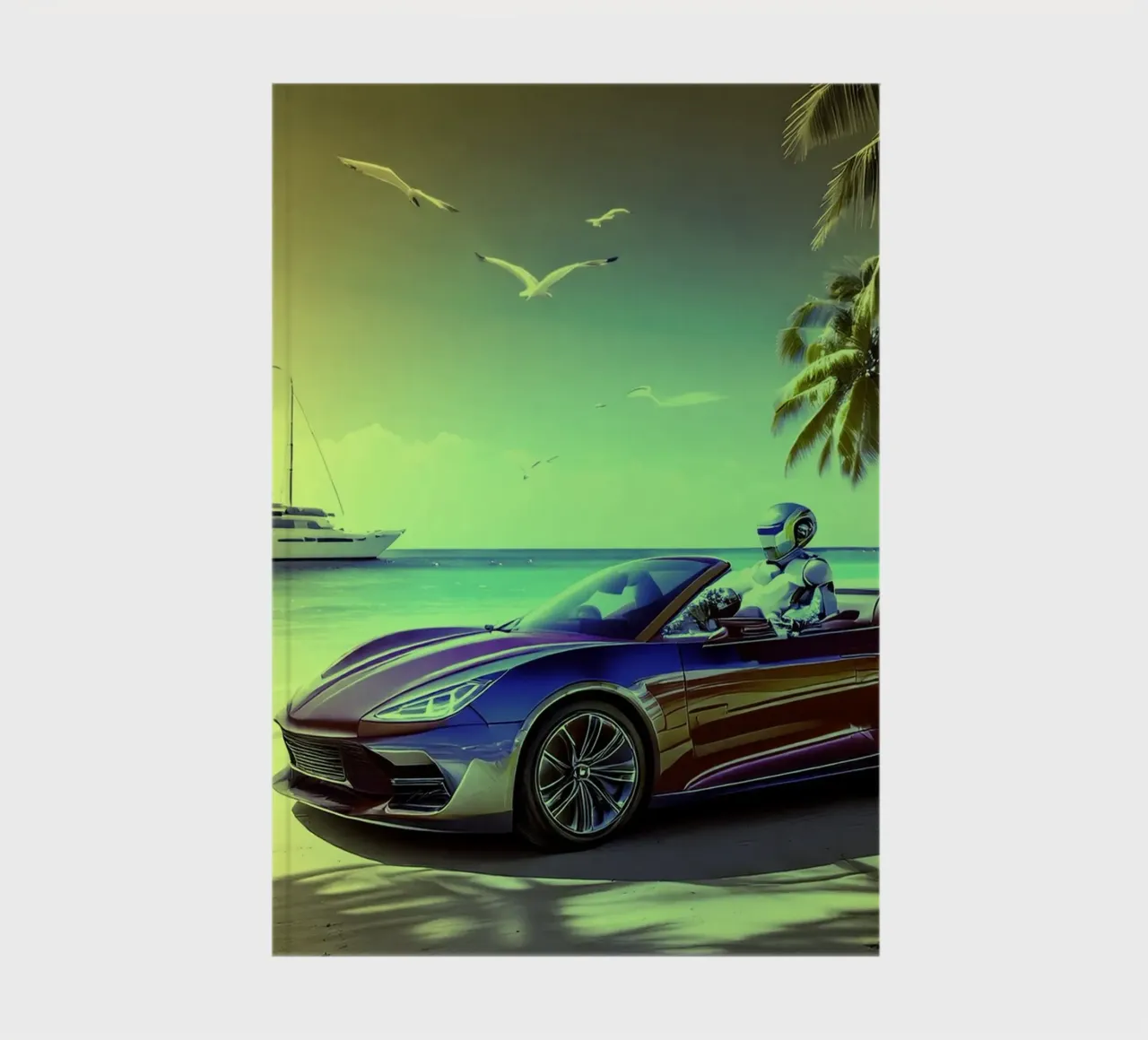 ROBOT AU VOLANT. Jaune. notebook by Thierry vobmann photography