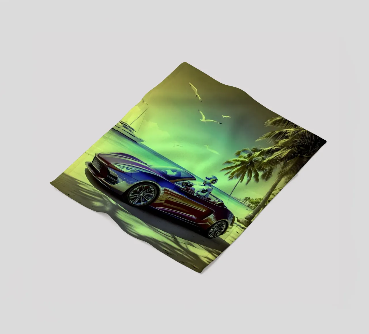 ROBOT AU VOLANT. Jaune. coperta in pile da Thierry vobmann photography