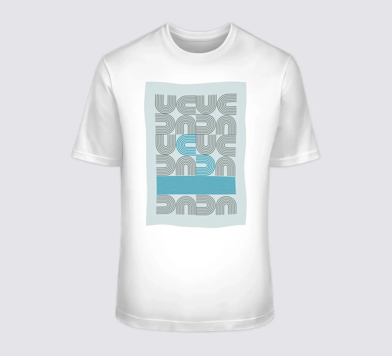 Stampa murale Op Art Arches Line Pattern t-shirt da NorwesClub