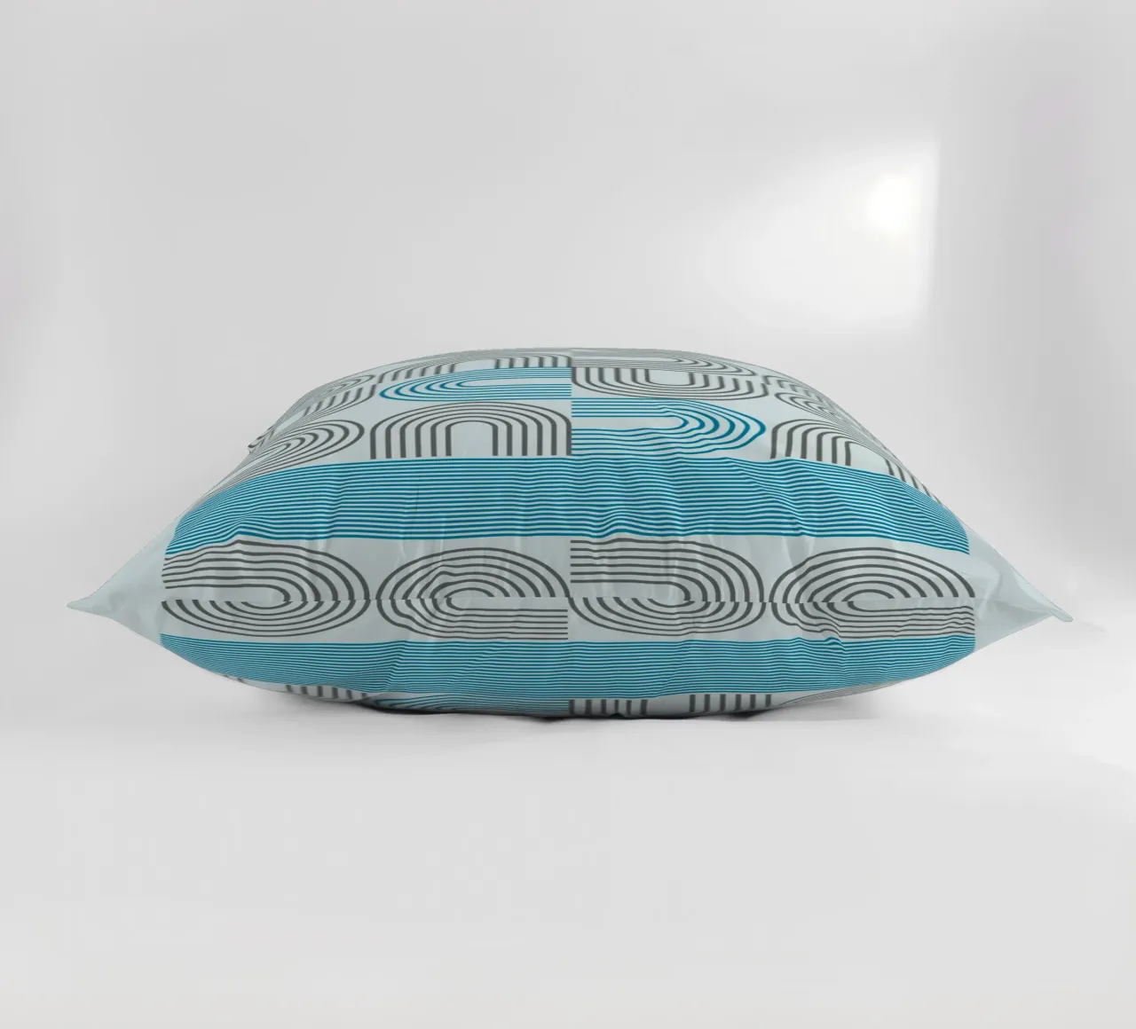 Op Art Arches Line Pattern Wall Print decorative cushion by NorwesClub