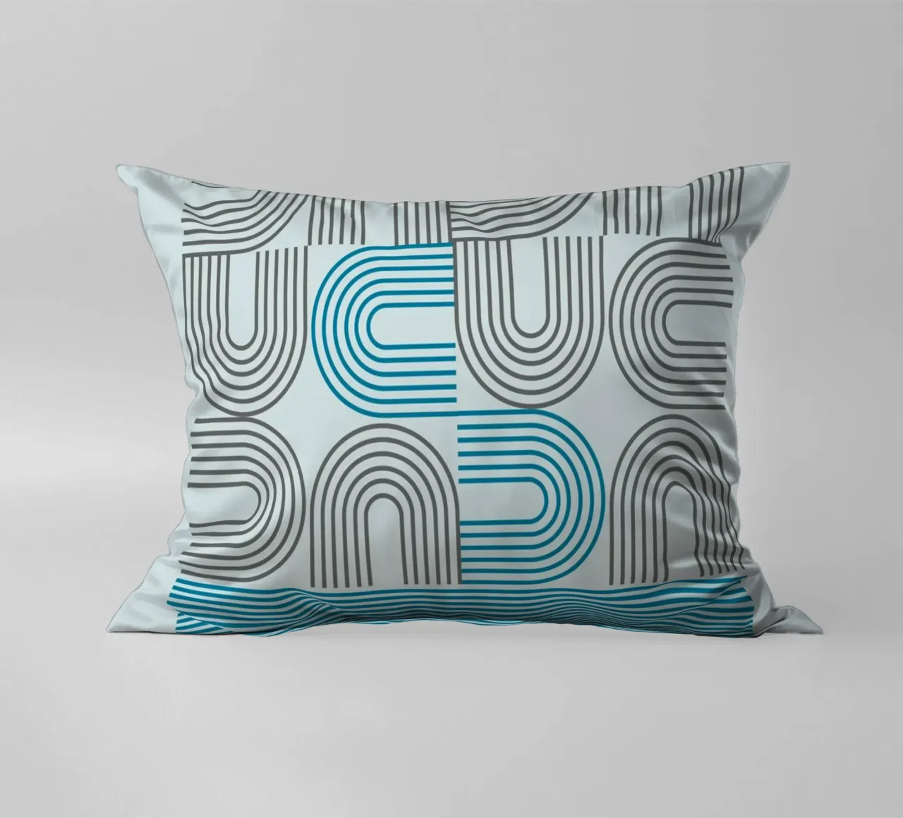 Op Art Arches Line Pattern Wall Print decorative cushion by NorwesClub