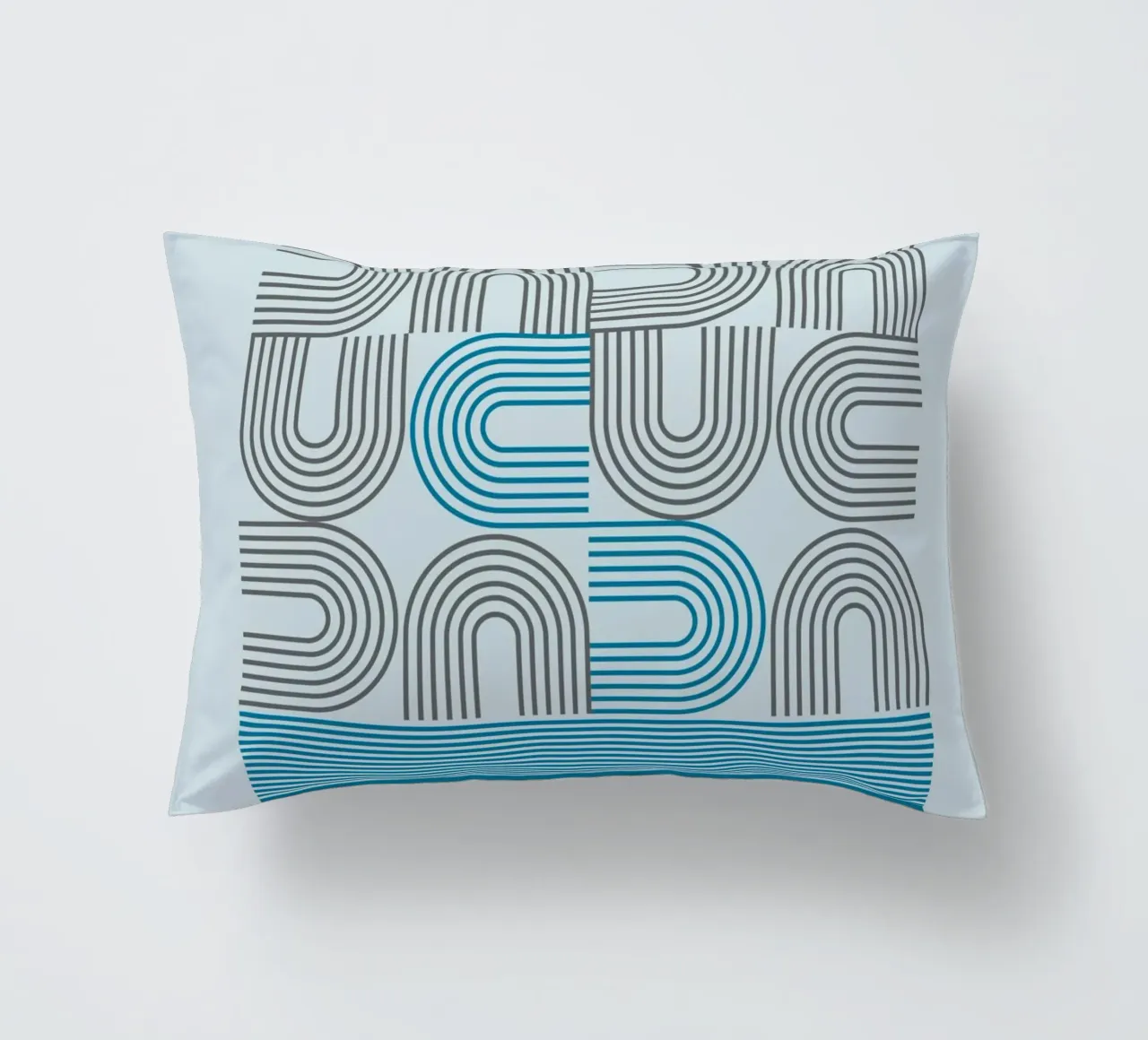 Op Art Arches Line Pattern Wall Print decorative cushion by NorwesClub