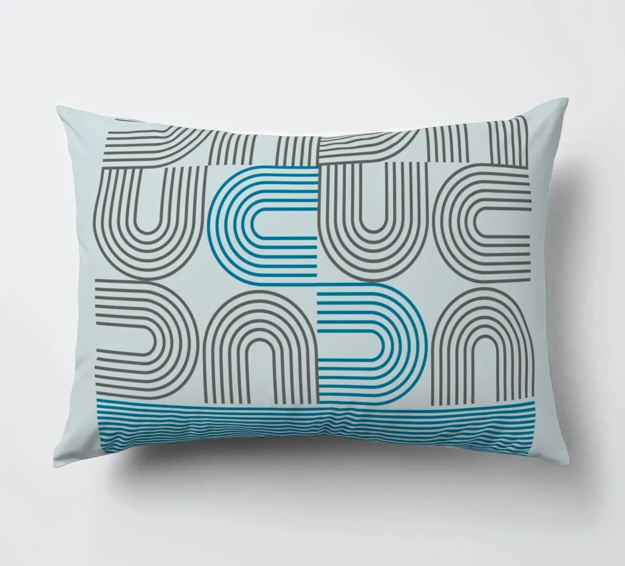Op Art Arches Line Pattern Wall Print decorative cushion by NorwesClub