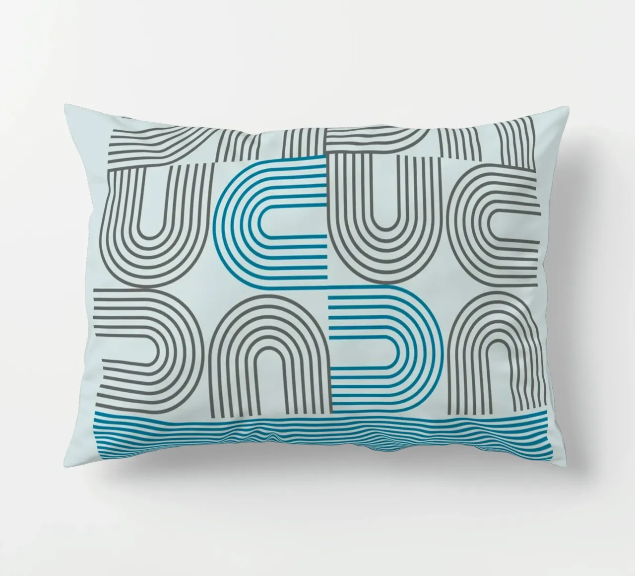 Op Art Arches Line Pattern Wall Print decorative cushion by NorwesClub