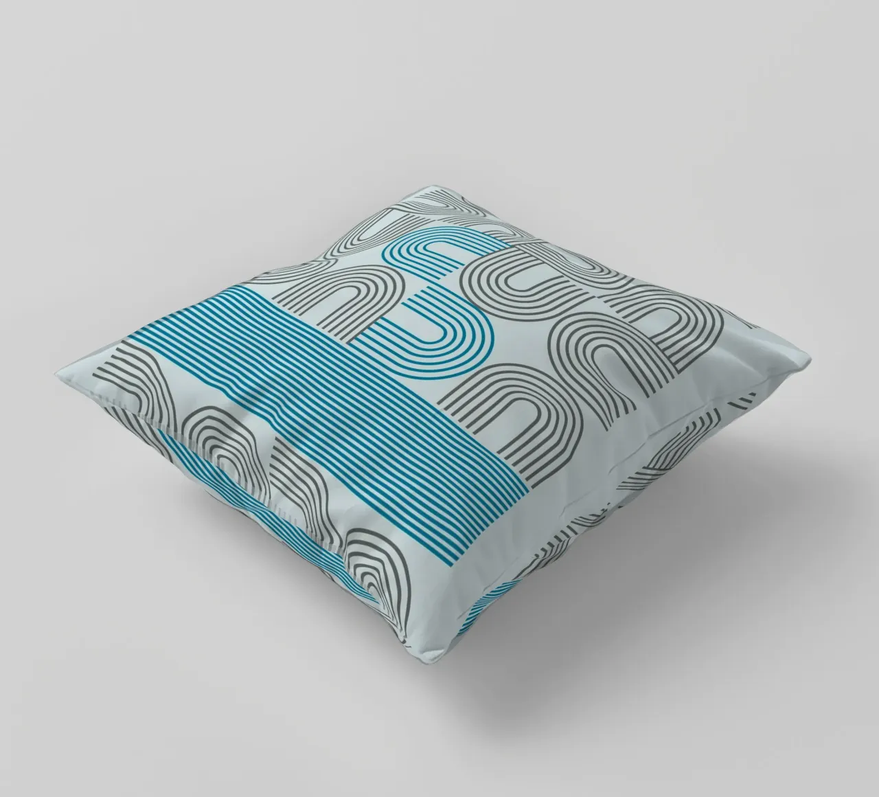 Op Art Arches Line Pattern Wall Print decorative cushion by NorwesClub