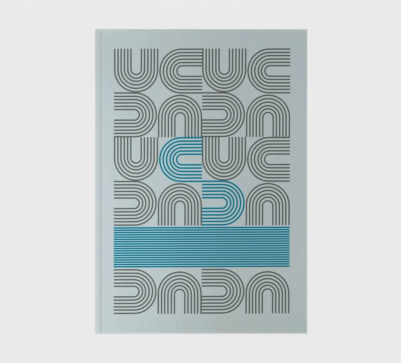 Op Art Arches Line Pattern Wall Print notebook by NorwesClub