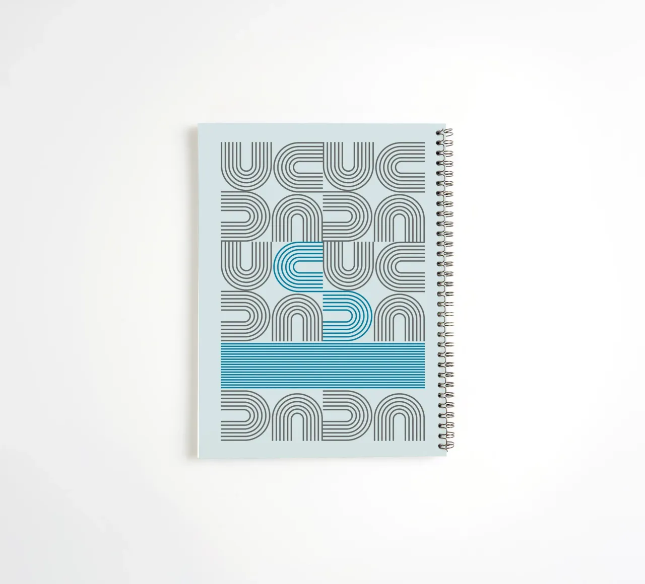 Op Art Arches Line Pattern Wall Print spiral notebook by NorwesClub