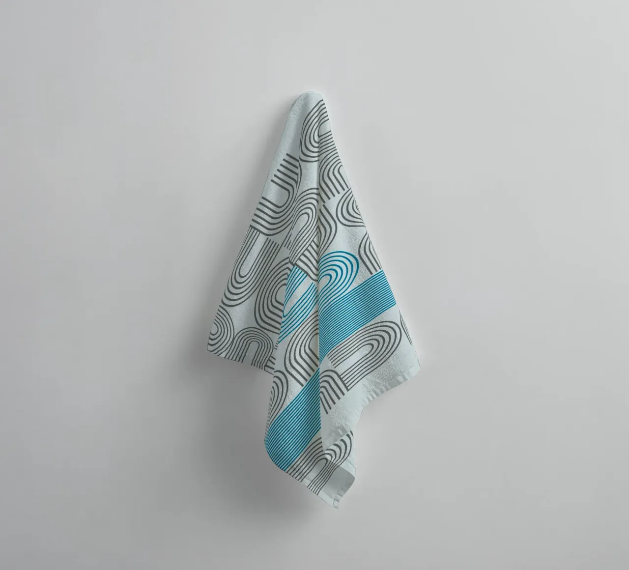 Op Art Arches Line Pattern Wall Print towel by NorwesClub