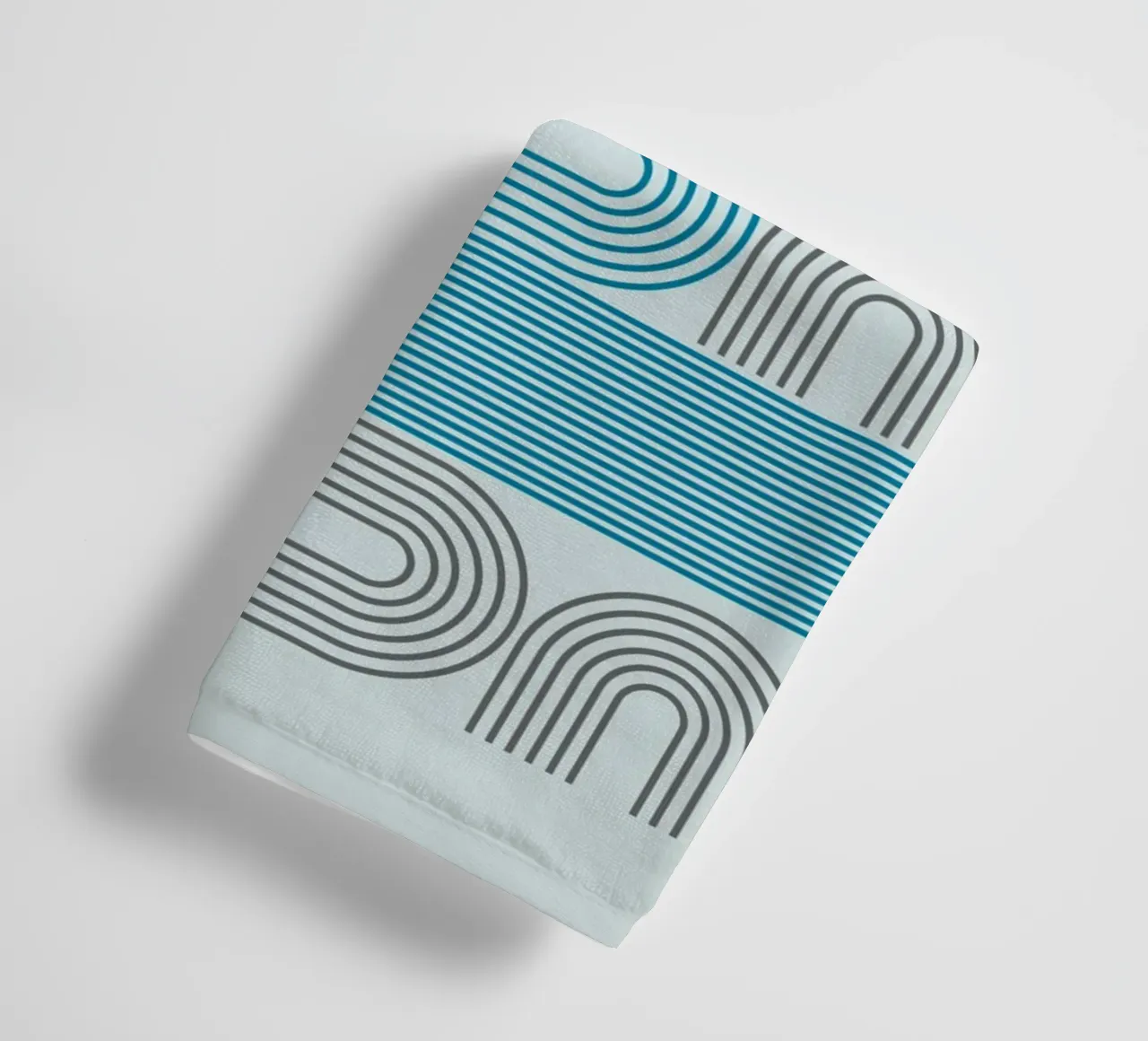 Op Art Arches Line Pattern Wall Print towel by NorwesClub