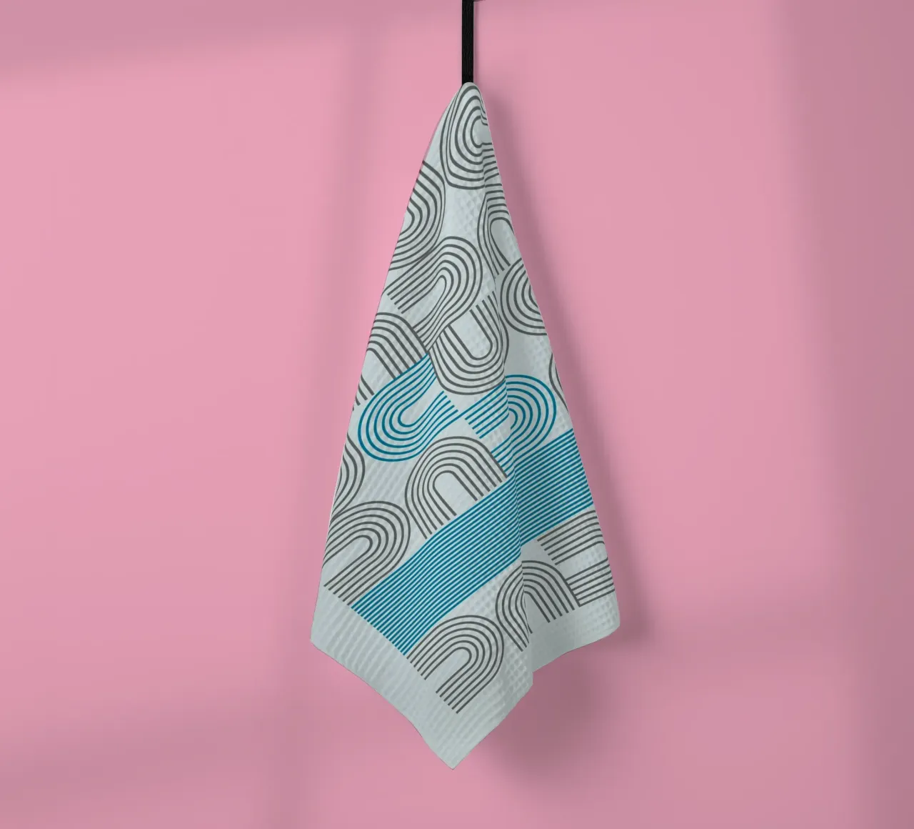 Op Art Arches Line Pattern Wall Print torchon de NorwesClub