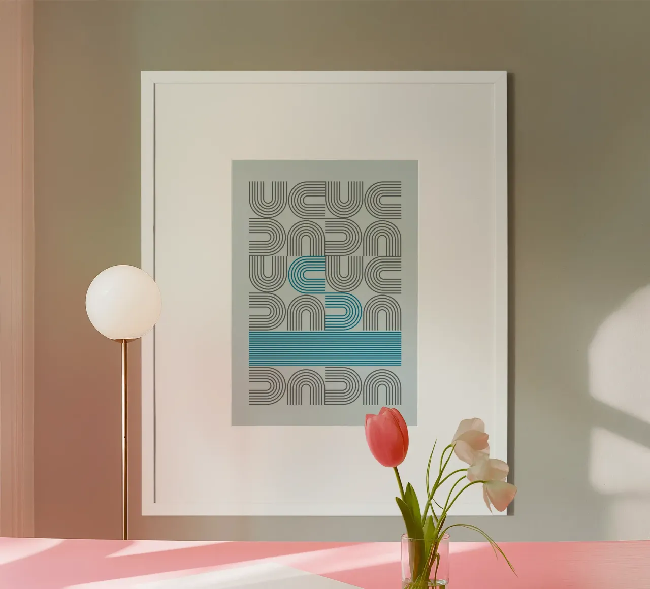 Op Art Arches Line Pattern Wall Print hahnemühle by NorwesClub