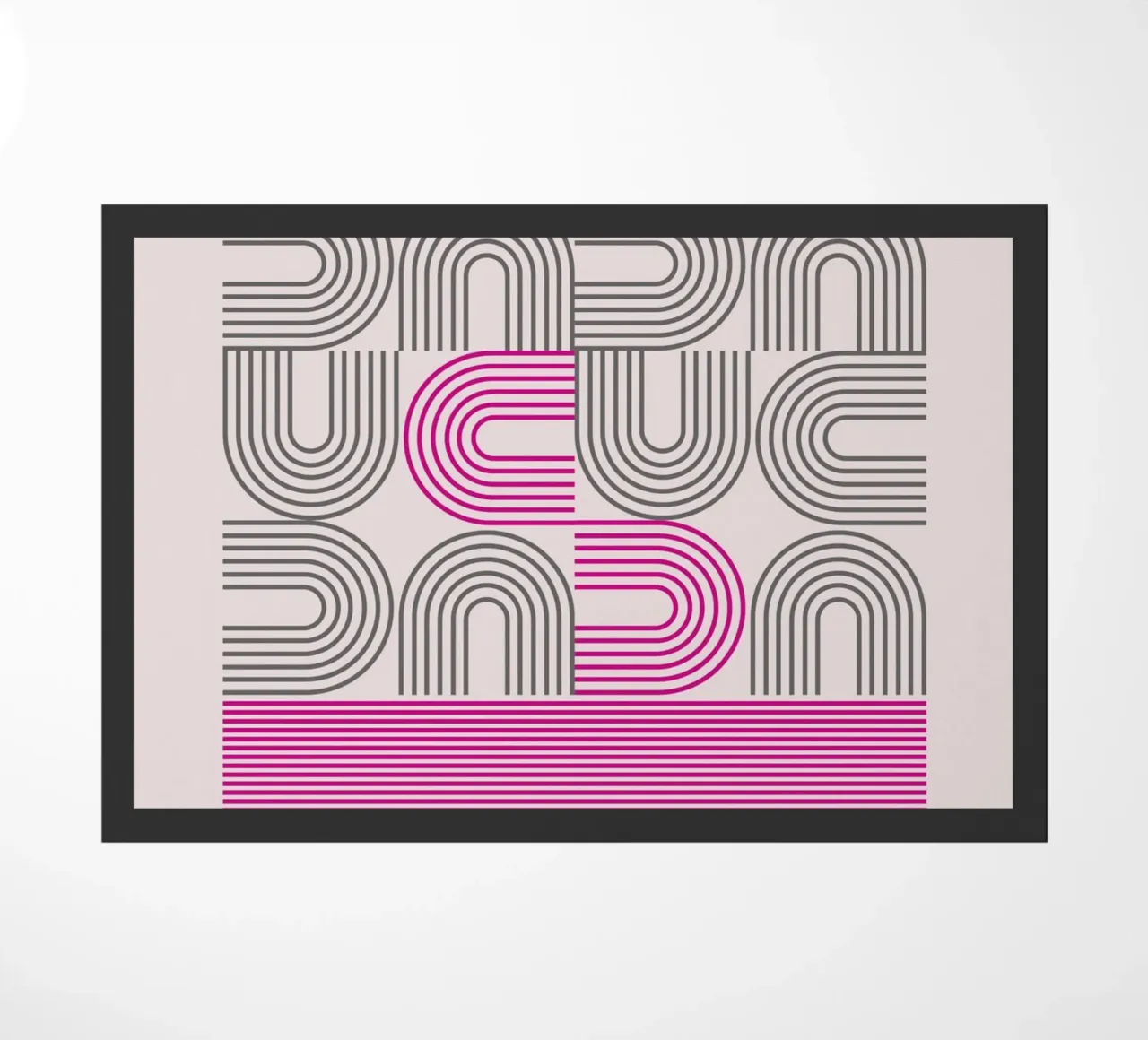 Poster Op Art Arches Pink Line Pattern zerbino da NorwesClub