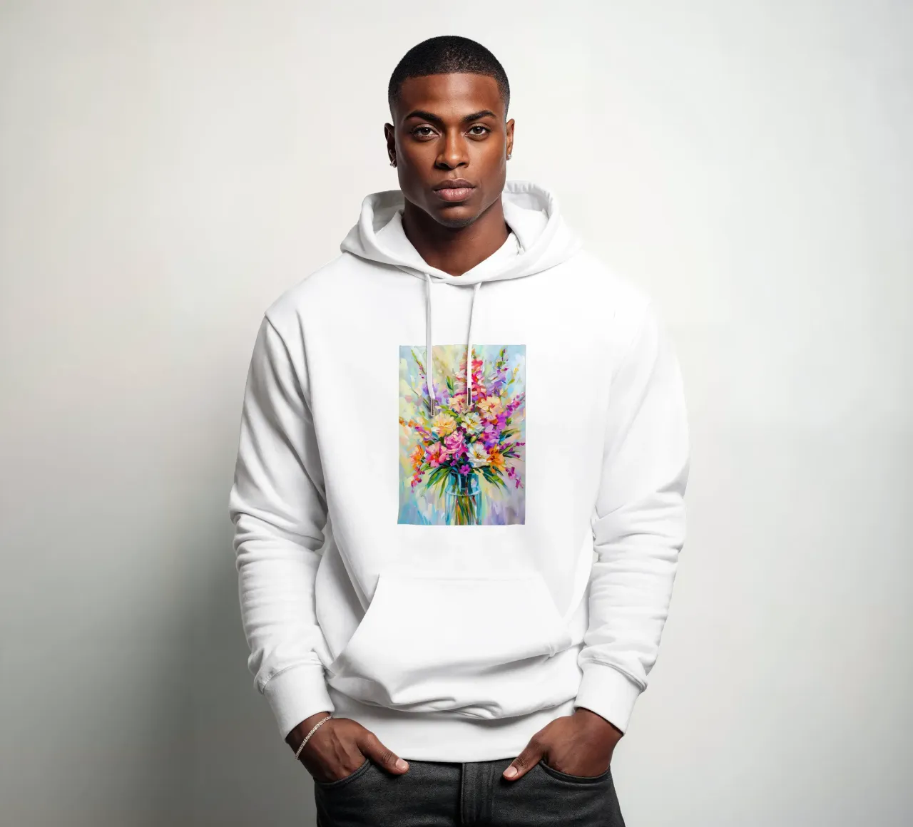 Bouquet di fiori felpa con cappuccio da Justyna Jaszke JBJart