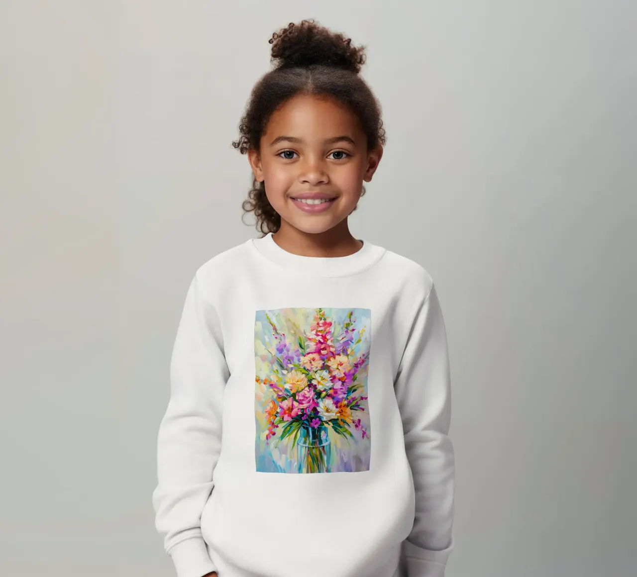 Bouquet di fiori felpa bambino da Justyna Jaszke JBJart
