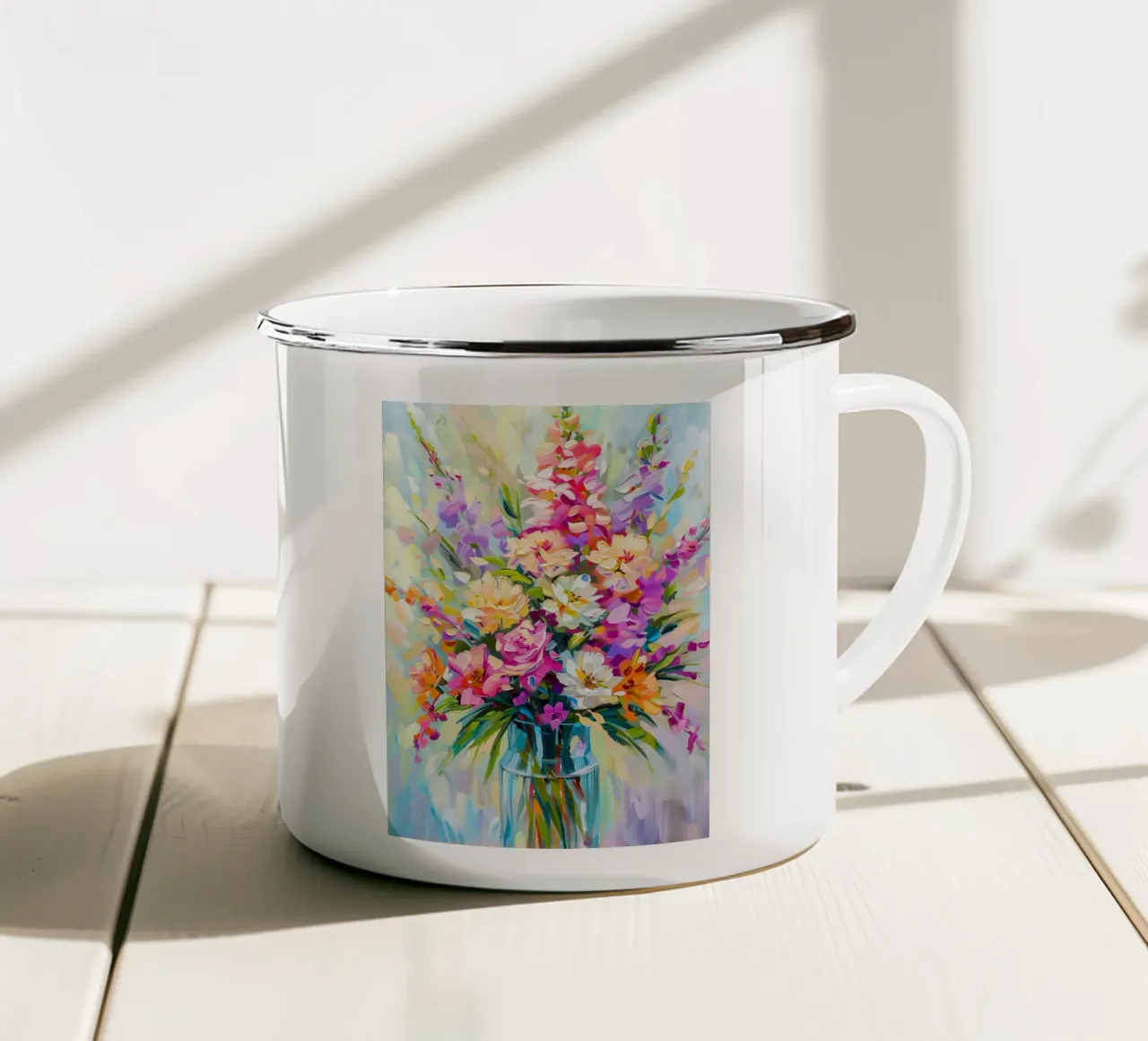Bouquet di fiori tazza in smalto da Justyna Jaszke JBJart