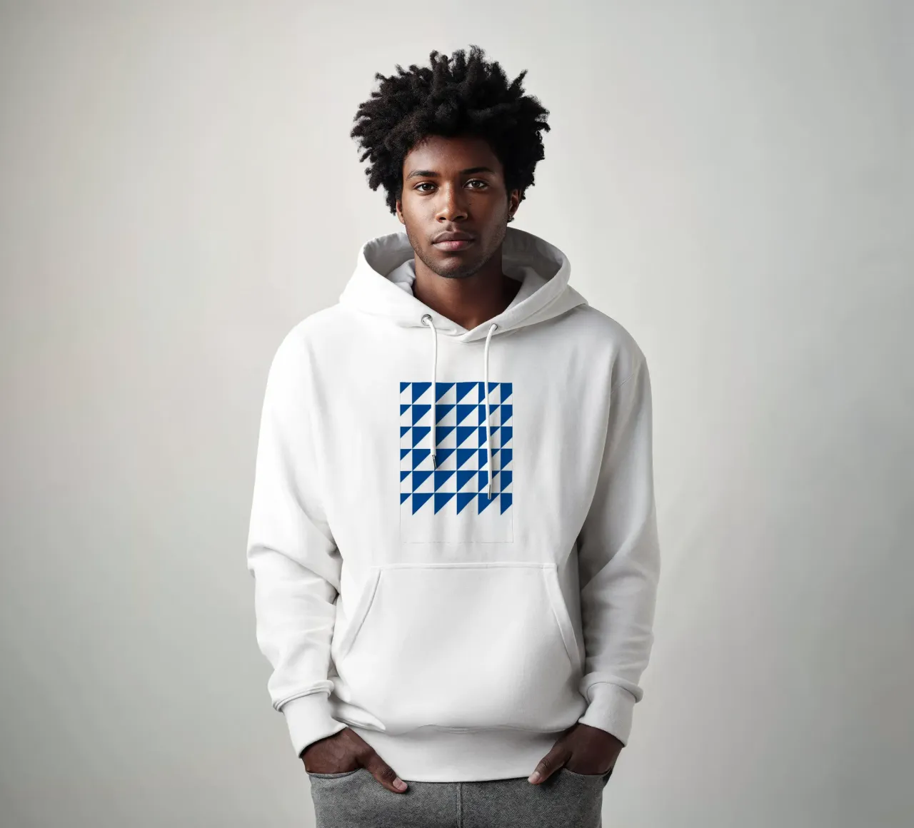 Geometrisches Dreiecksmuster Abstrakte Wandkunst Hoodie von NorwesClub