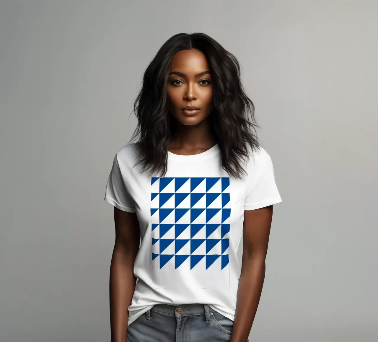 Geometric Triangle Pattern Abstract Wall Art camiseta de mujer de NorwesClub