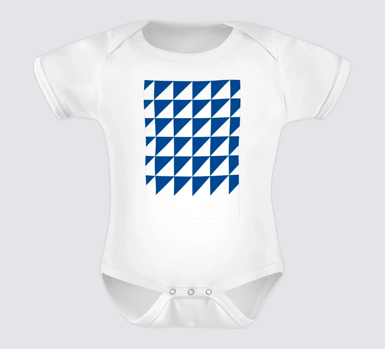 Geometric Triangle Pattern Abstract Wall Art short-sleeve baby romper by NorwesClub