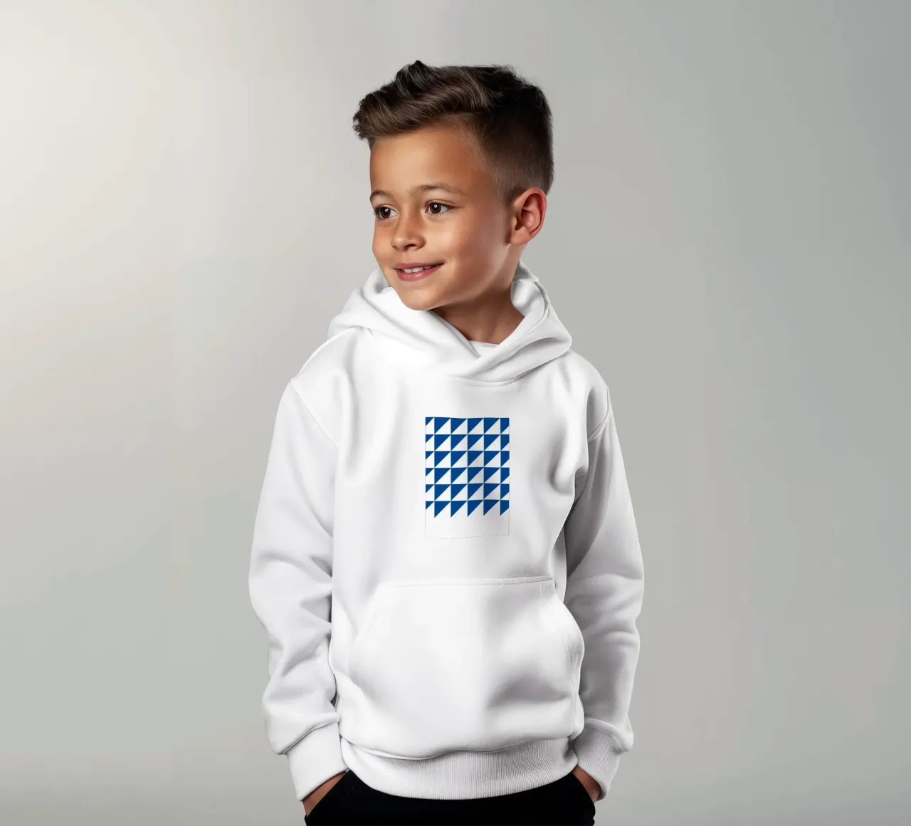 Geometric Triangle Pattern Abstract Wall Art sudadera con capucha para niño de NorwesClub