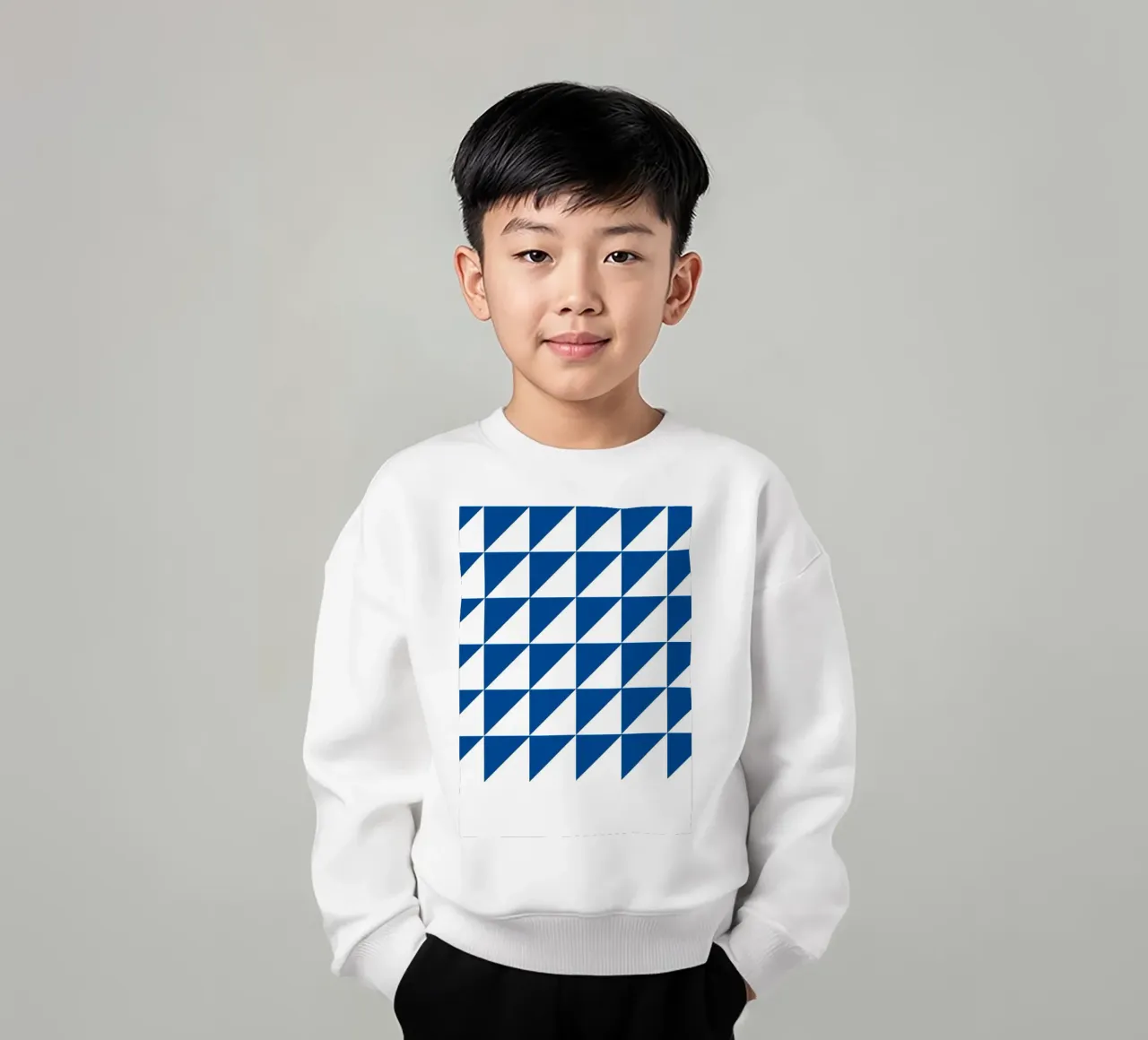 Geometrisches Dreiecksmuster Abstrakte Wandkunst Kinder Sweatshirt von NorwesClub