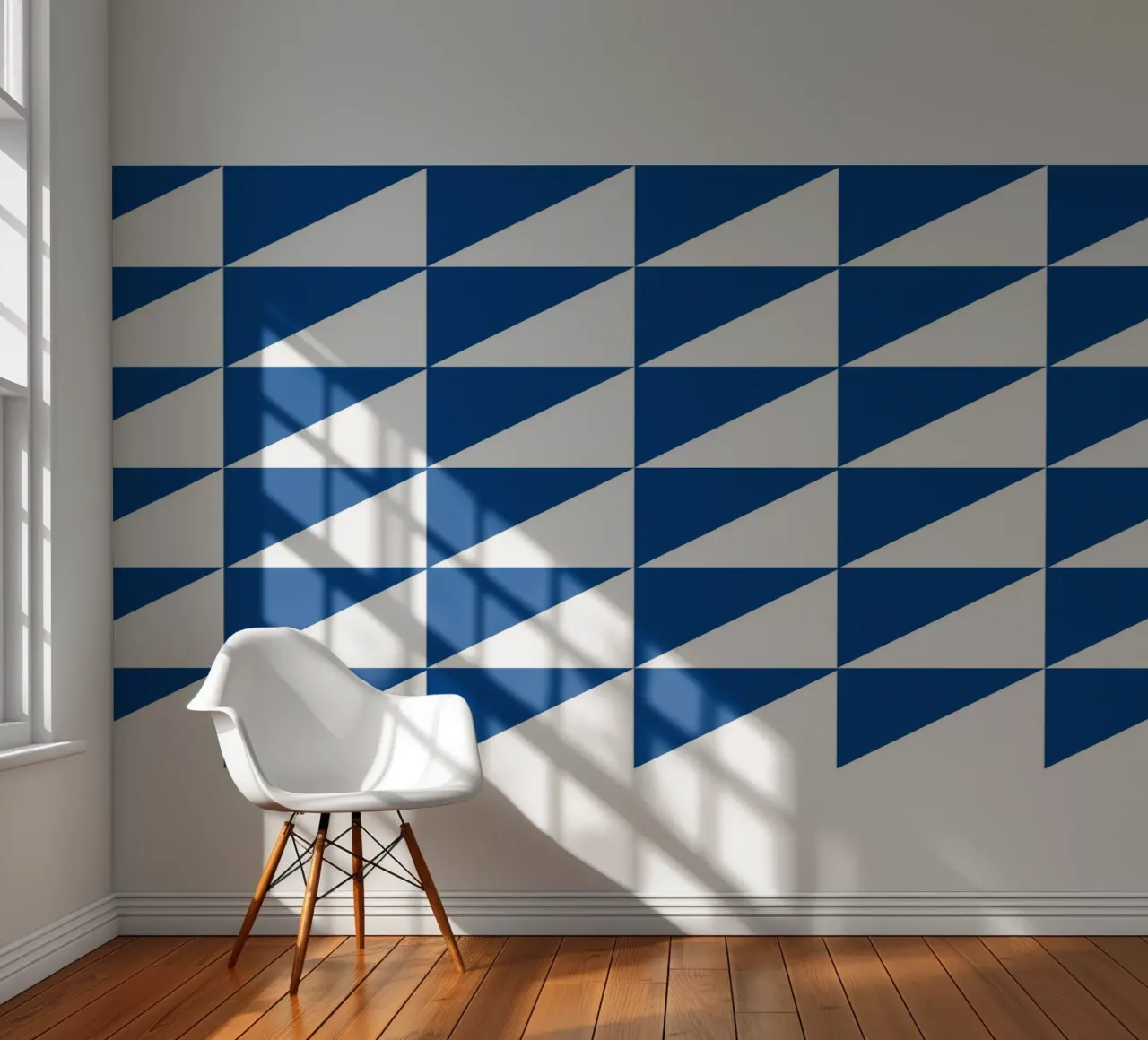 Geometric Triangle Pattern Abstract Wall Art papel para pared de NorwesClub