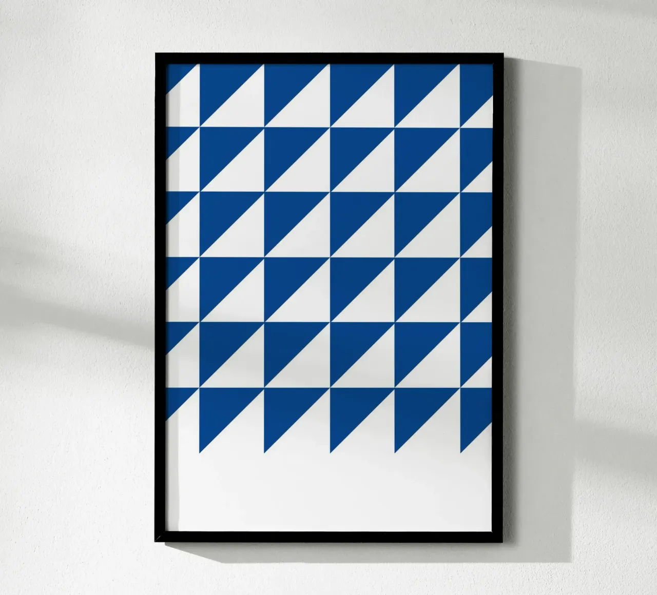 Geometrisch driehoekpatroon abstracte muurkunst hahnemühle van NorwesClub
