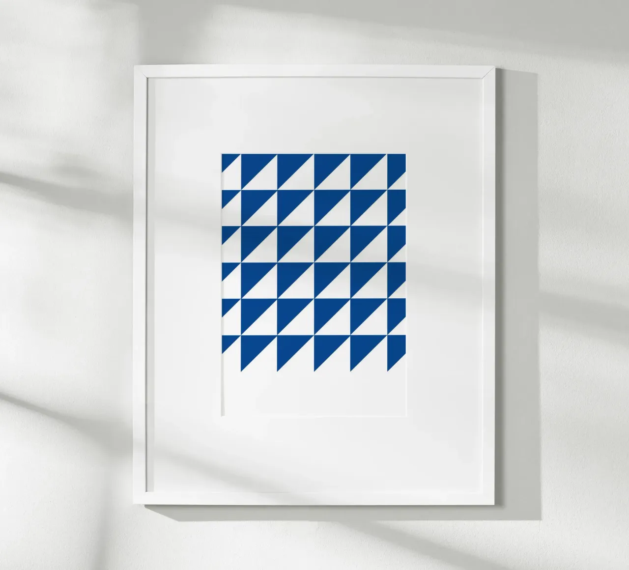 Geometrisch driehoekpatroon abstracte muurkunst hahnemühle van NorwesClub