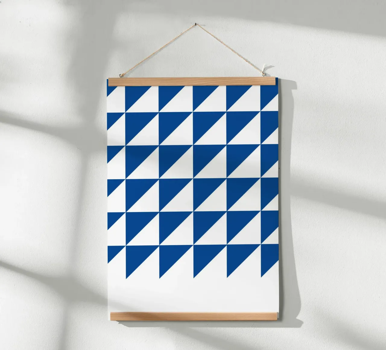 Geometrisch driehoekpatroon abstracte muurkunst hahnemühle van NorwesClub