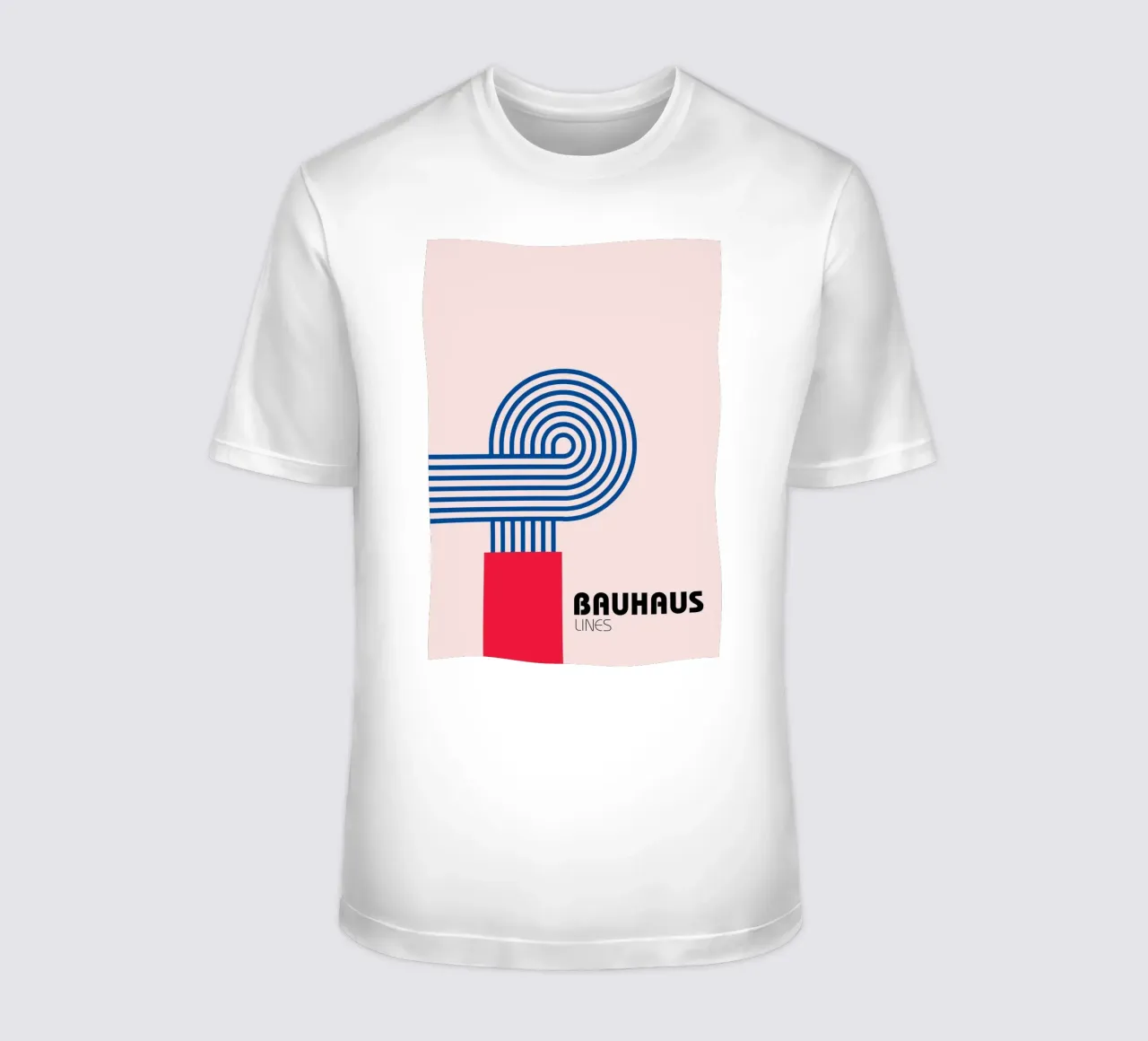 Bauhaus Style Abstract Lines Graphic Art Print T-Shirt von NorwesClub