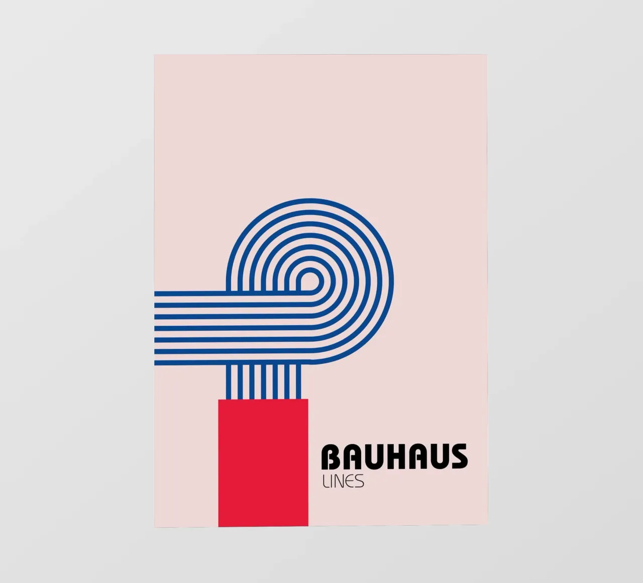 Bauhaus Style Abstract Lines Graphic Art Print Backlit Folie von NorwesClub