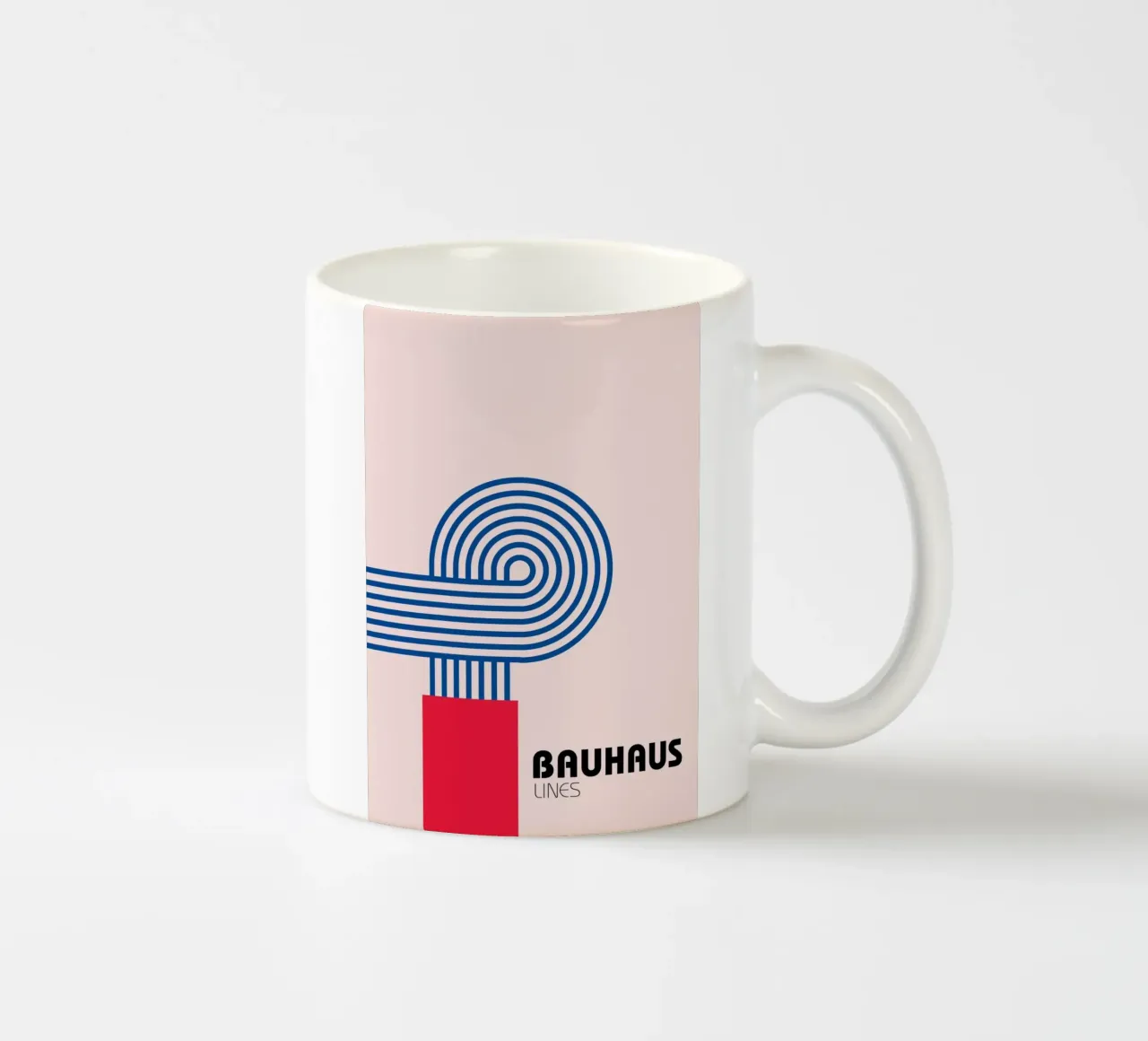 Bauhaus Style Abstract Lines Graphic Art Print Keramik Tasse von NorwesClub